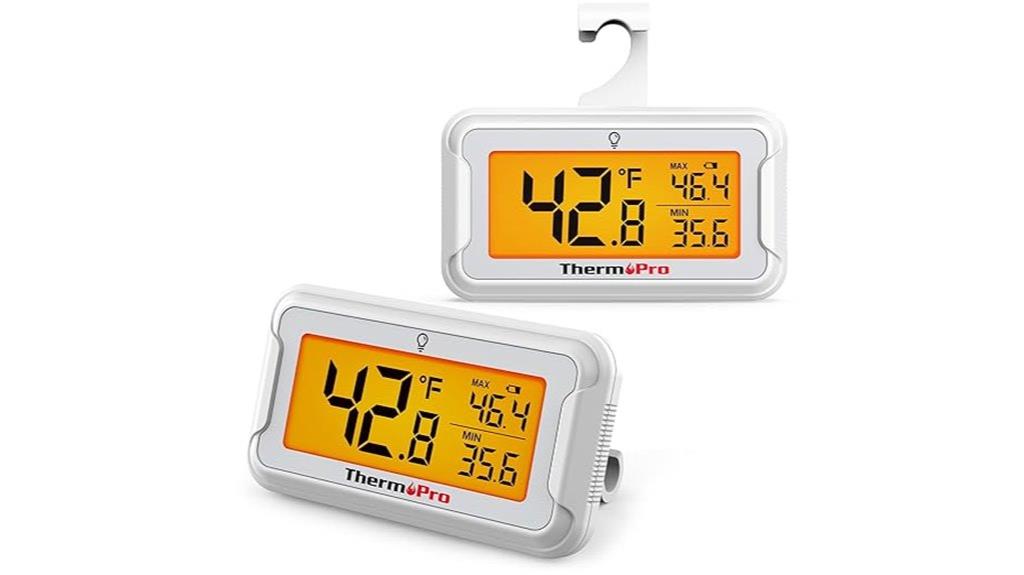 dual refrigerator thermometers pack