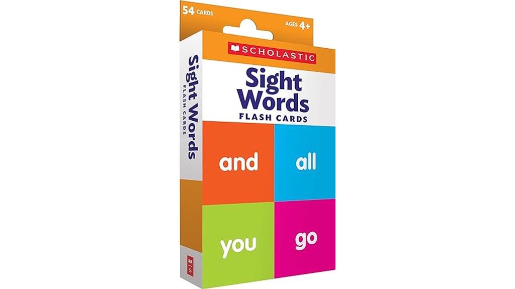 educational sight word flashcards