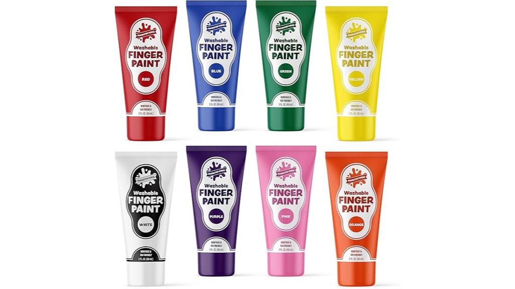 eight pack washable finger paint