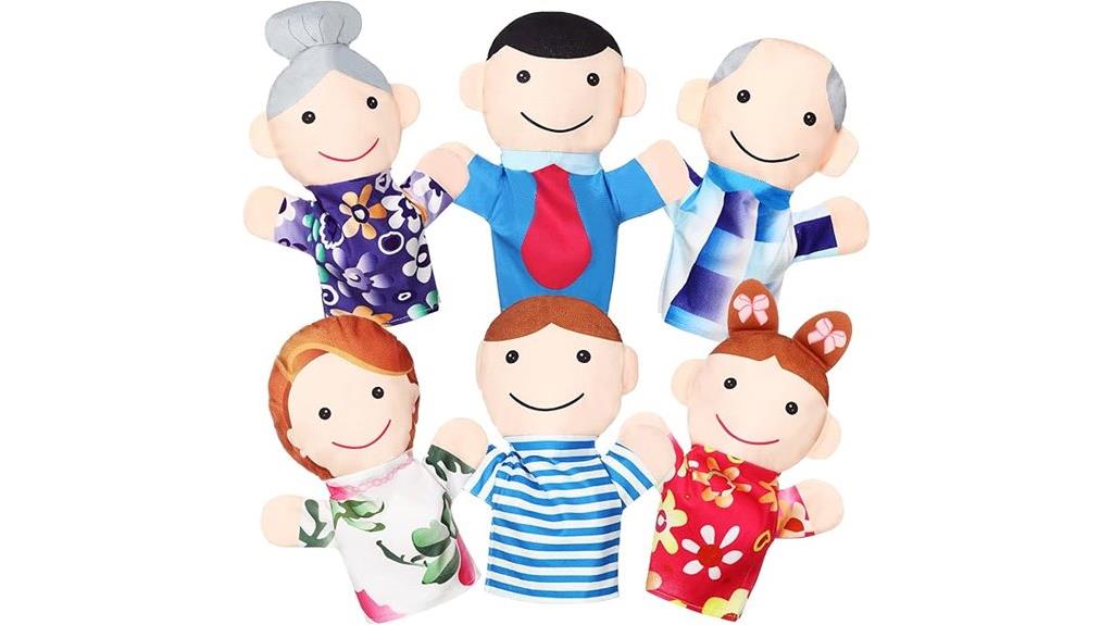 family hand puppet set