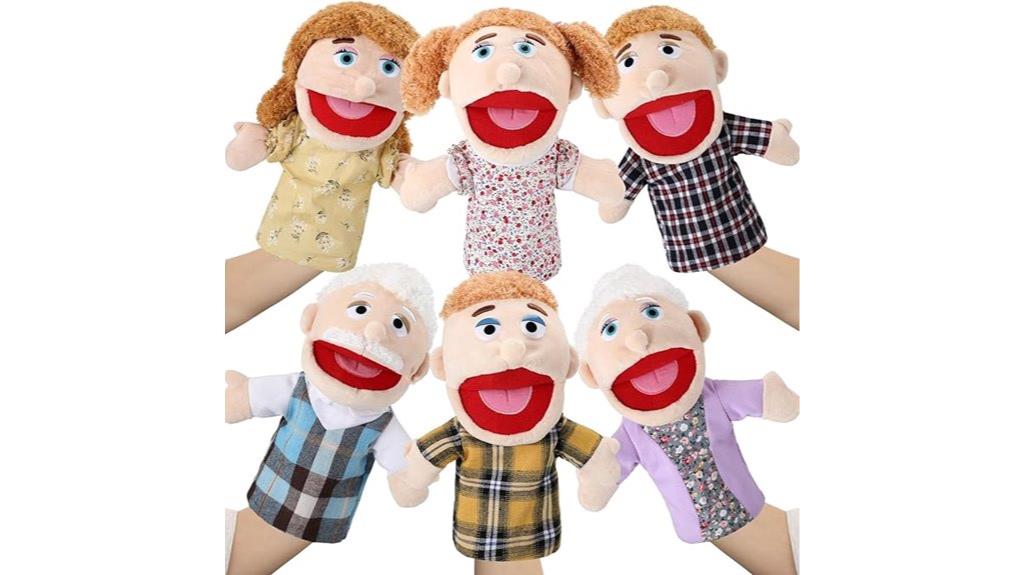 family hand puppet set
