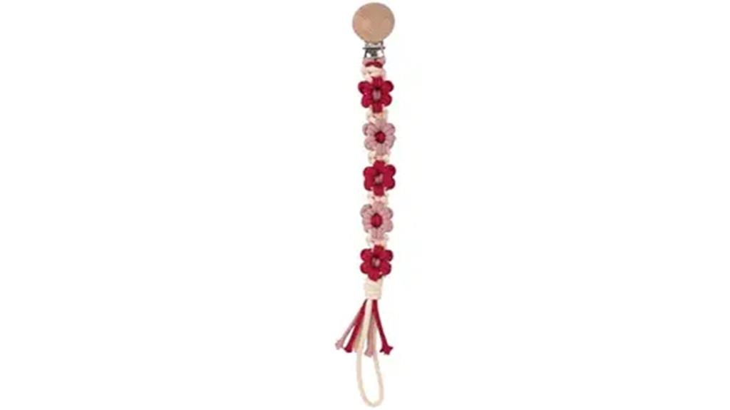 floral daisy baby pacifier