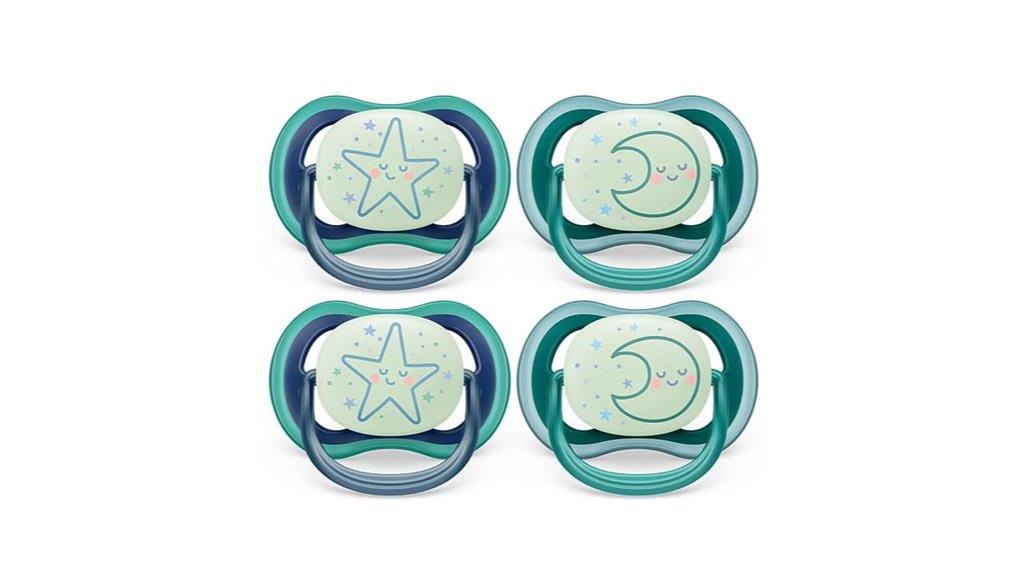 four pack of breathable pacifiers