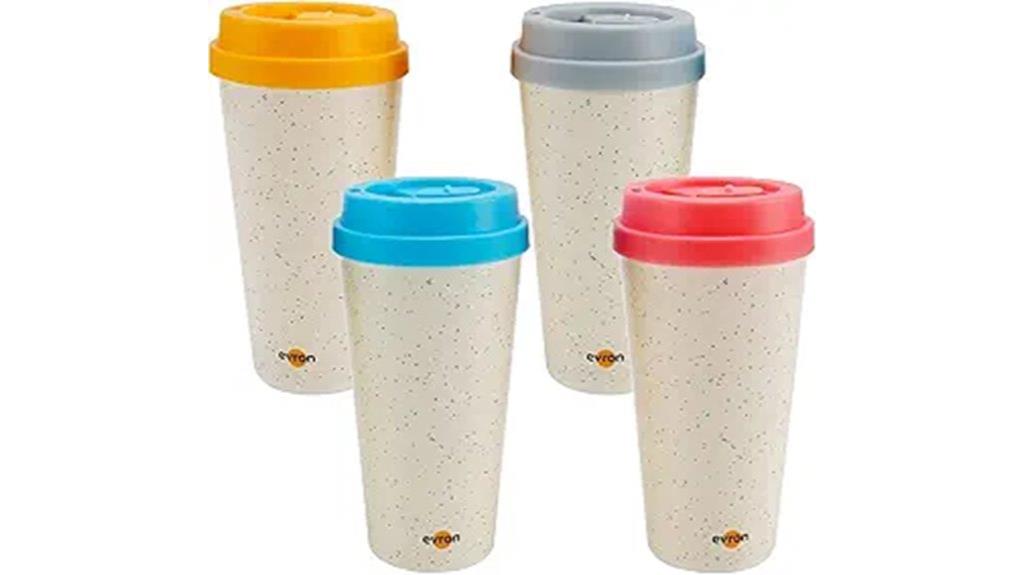 four pack spill proof mugs