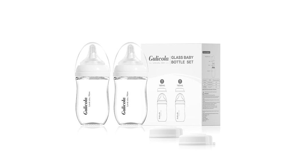 glass baby bottle for breastfeeding