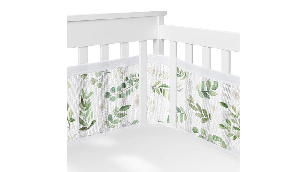 green boho floral mesh