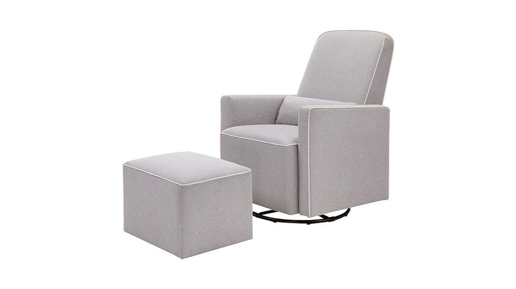 grey polyester swivel glider