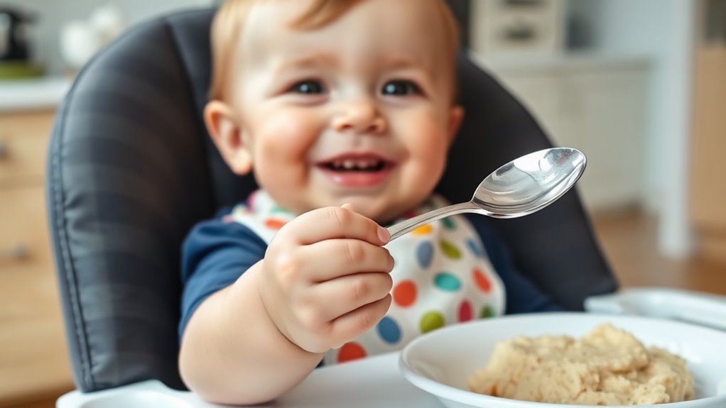 introducing baby utensil milestones