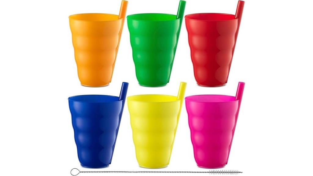 kids 6 pack straw tumblers