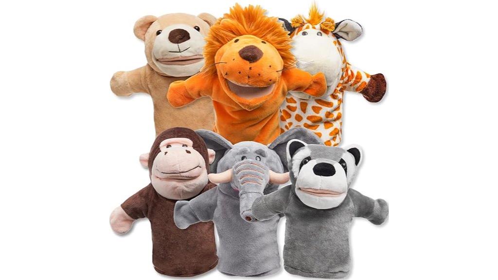 kids animal puppet set