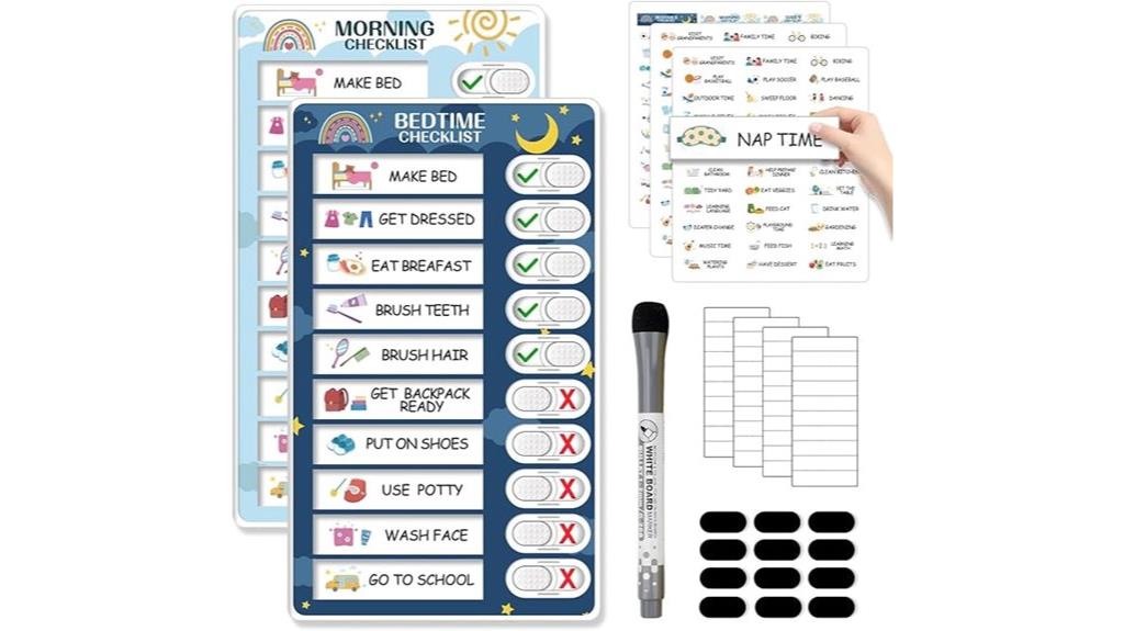 kids magnetic routine chart