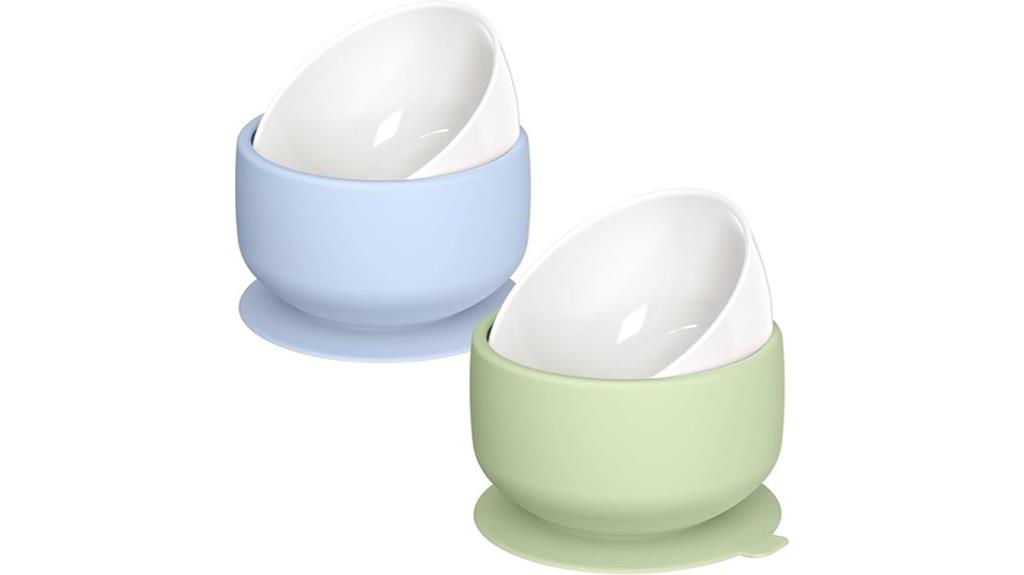 kids porcelain bowl with suction