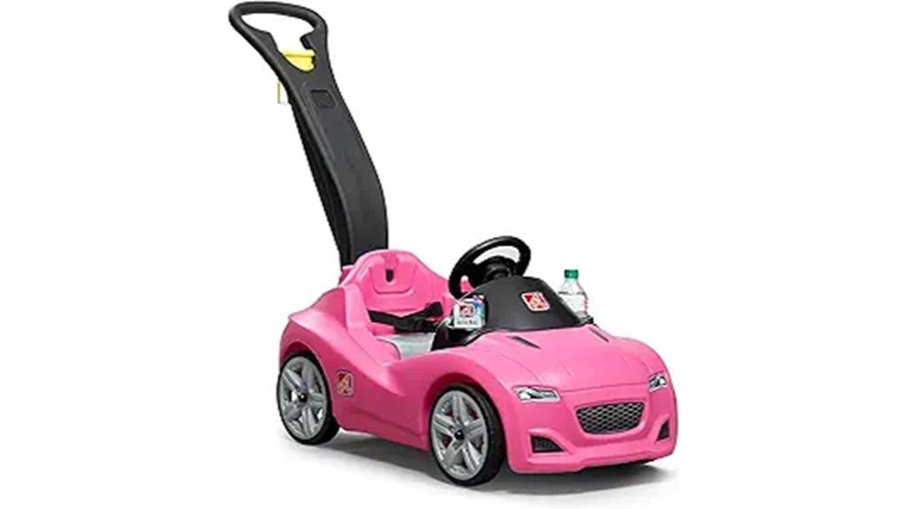 kids push car ride