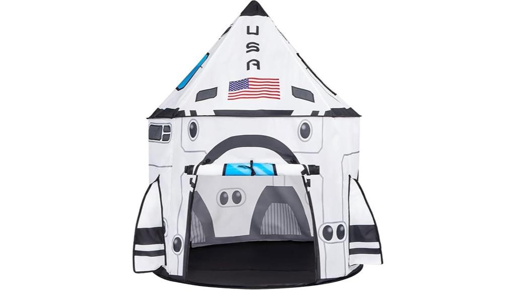 kids rocket ship tent