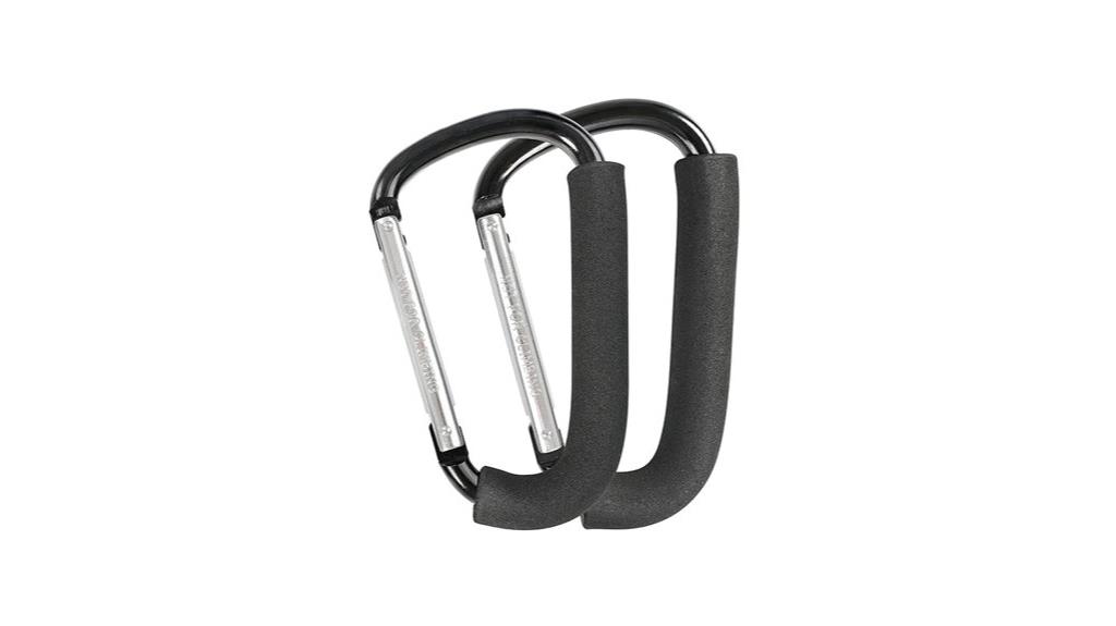 large carabiner stroller hooks