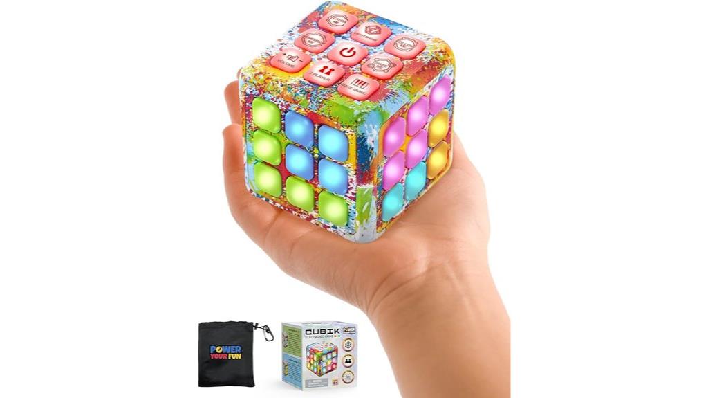 led flashing cube game