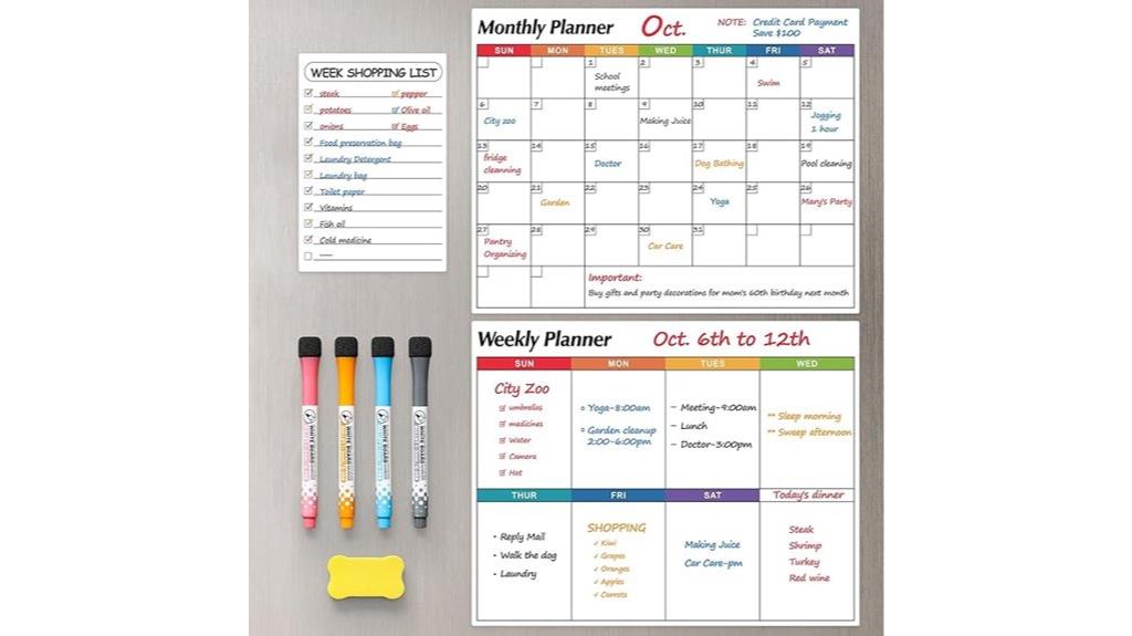 magnetic reusable calendar pack