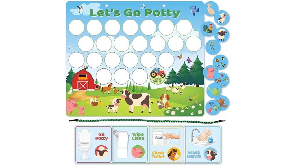magnetic reusable potty chart