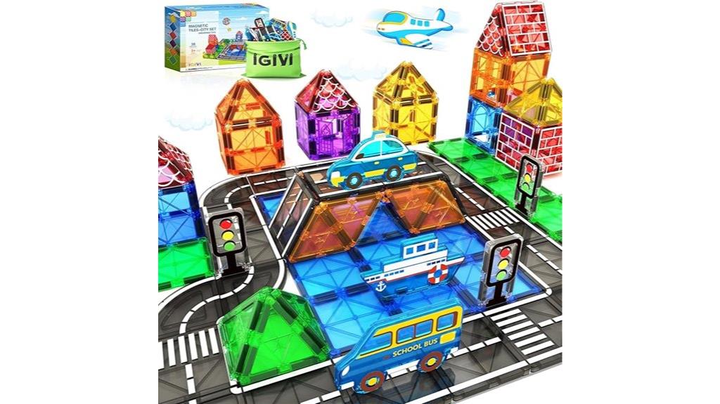 magnetic toddler road play