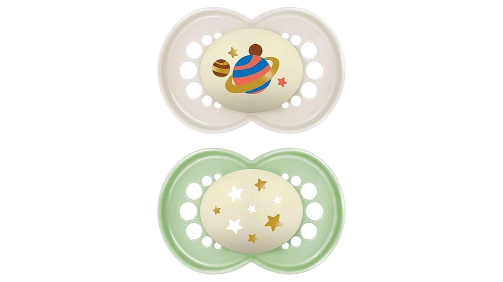mam night pacifiers pack