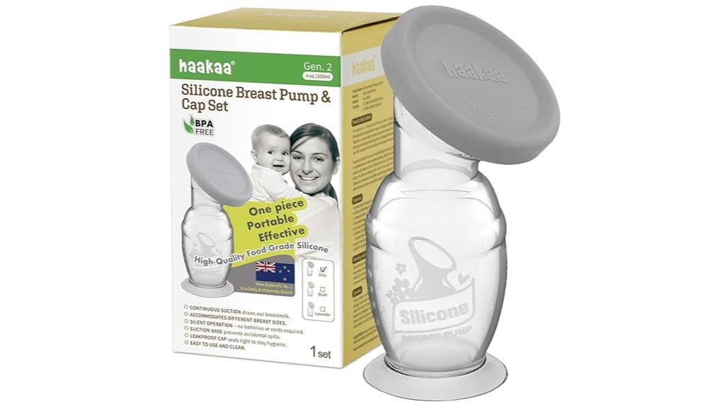 manual breast pump with lid