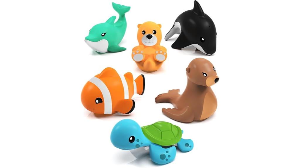 marine themed bath toys
