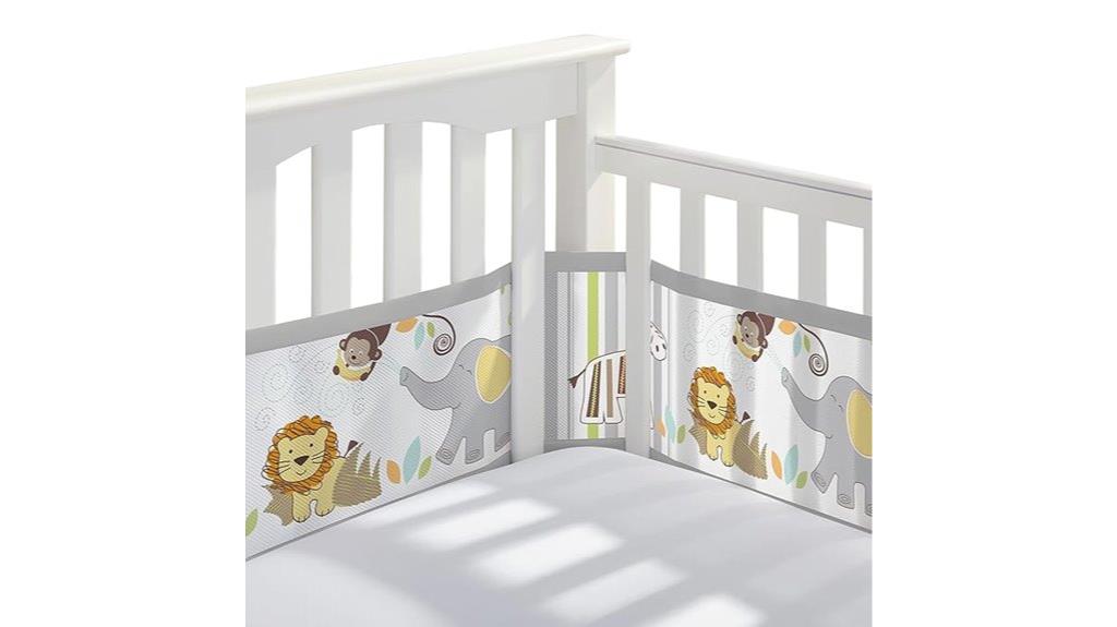 mesh crib liner breathable