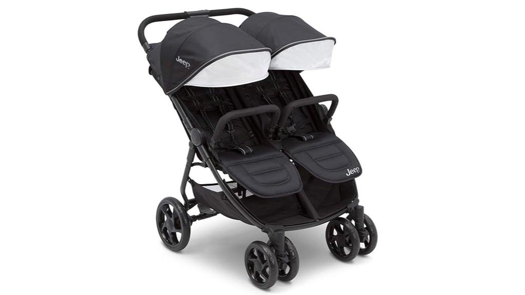 midnight double stroller