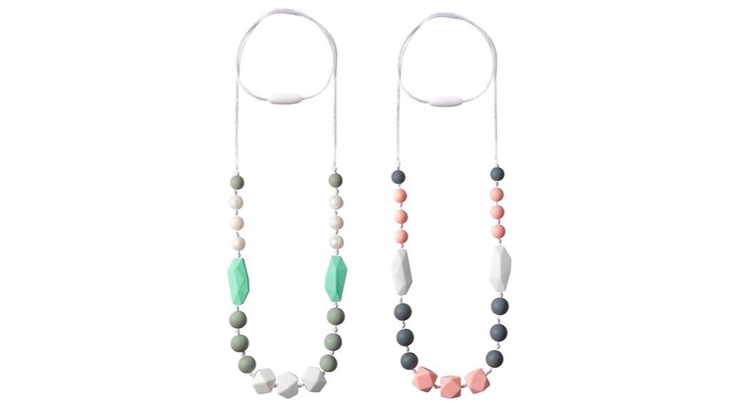 mom baby teething necklace