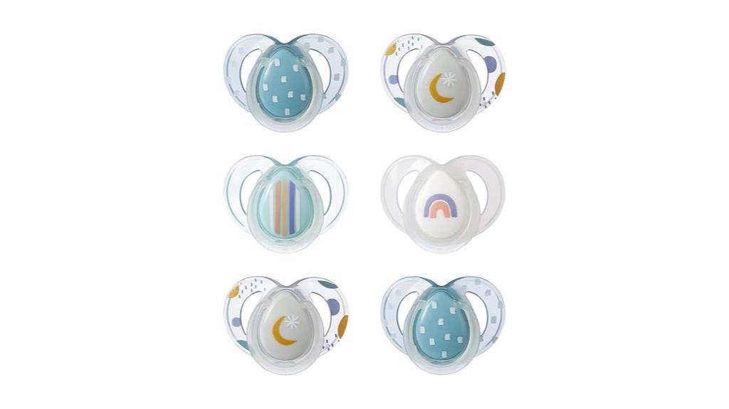 nighttime pacifier pack six