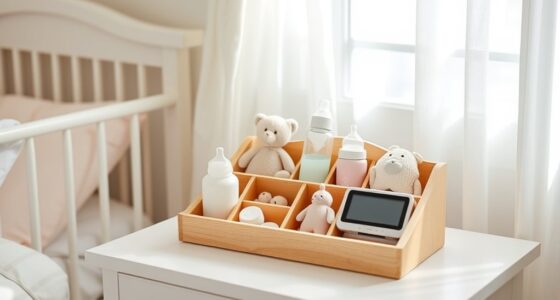 nursery bedside storage solutions