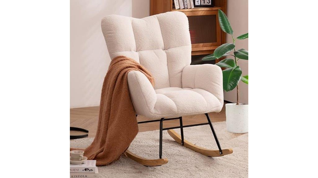 padded high back nursery chair