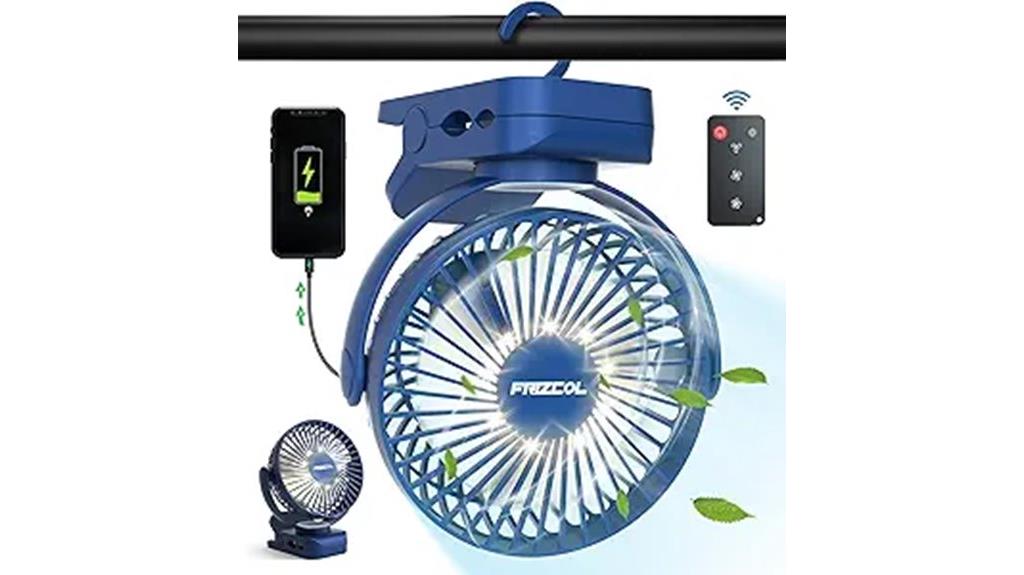 portable led desk fan