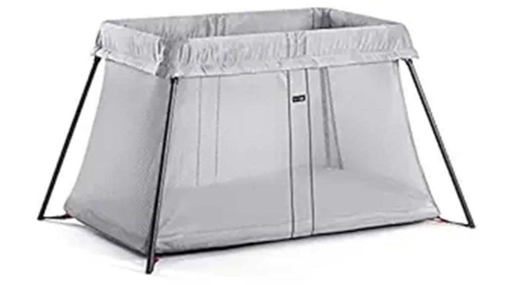 portable silver baby crib