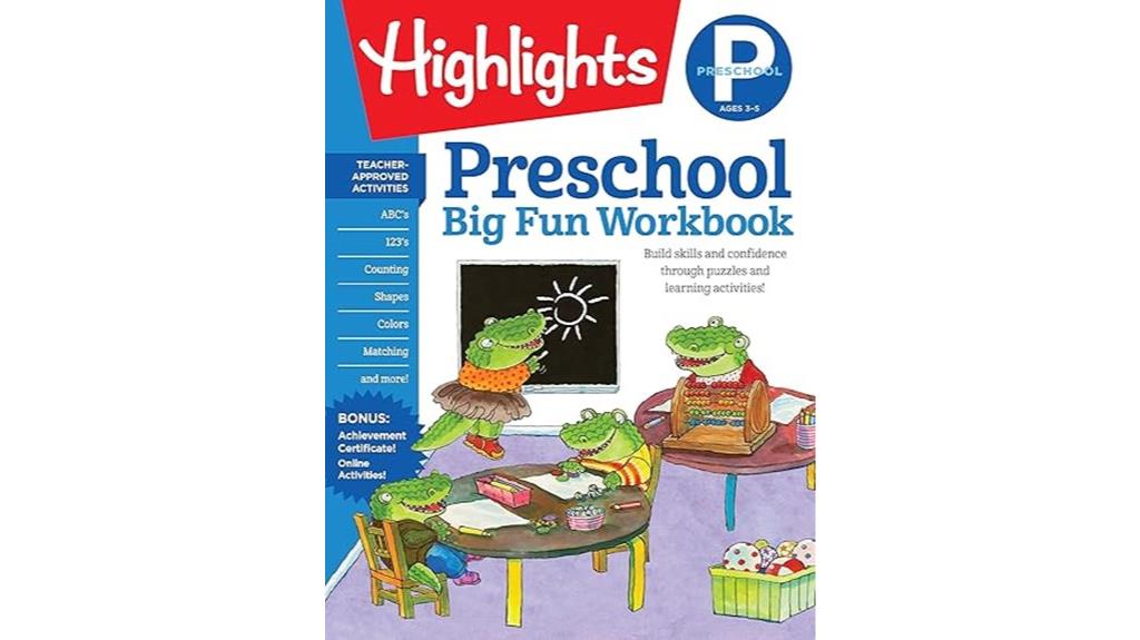 preschool activity and learning workbook