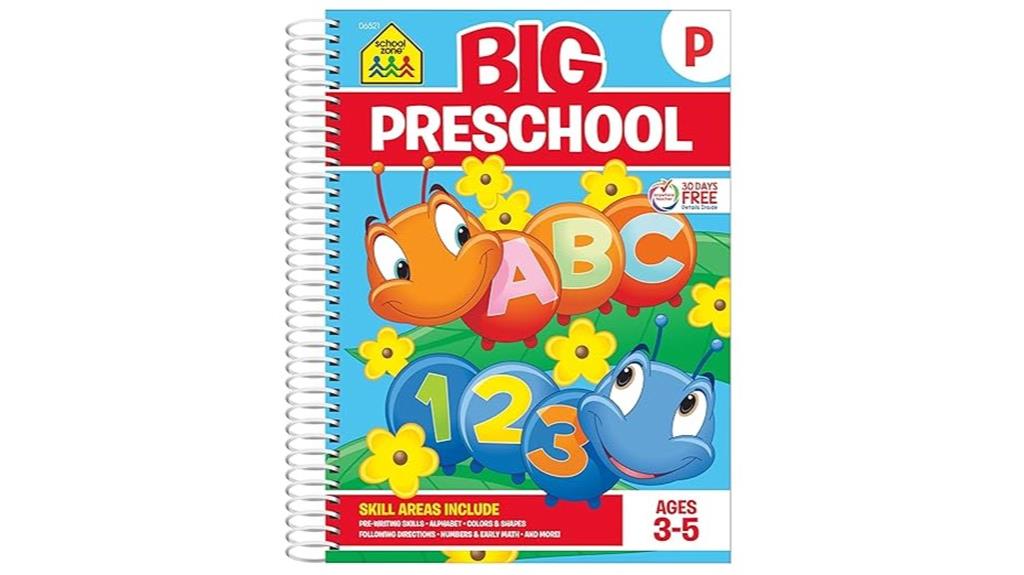 preschool workbook for school zone