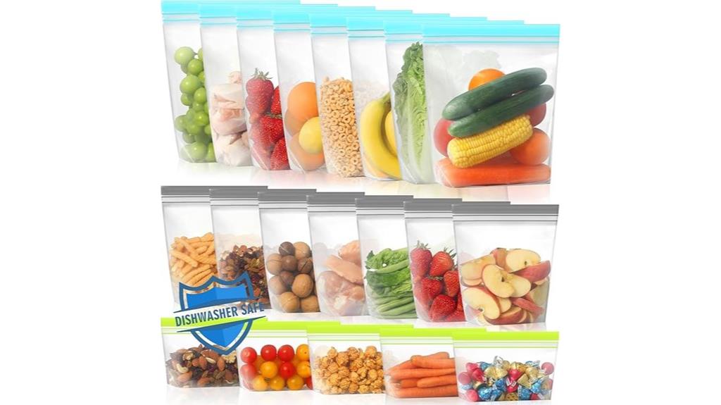 reusable leakproof freezer bags