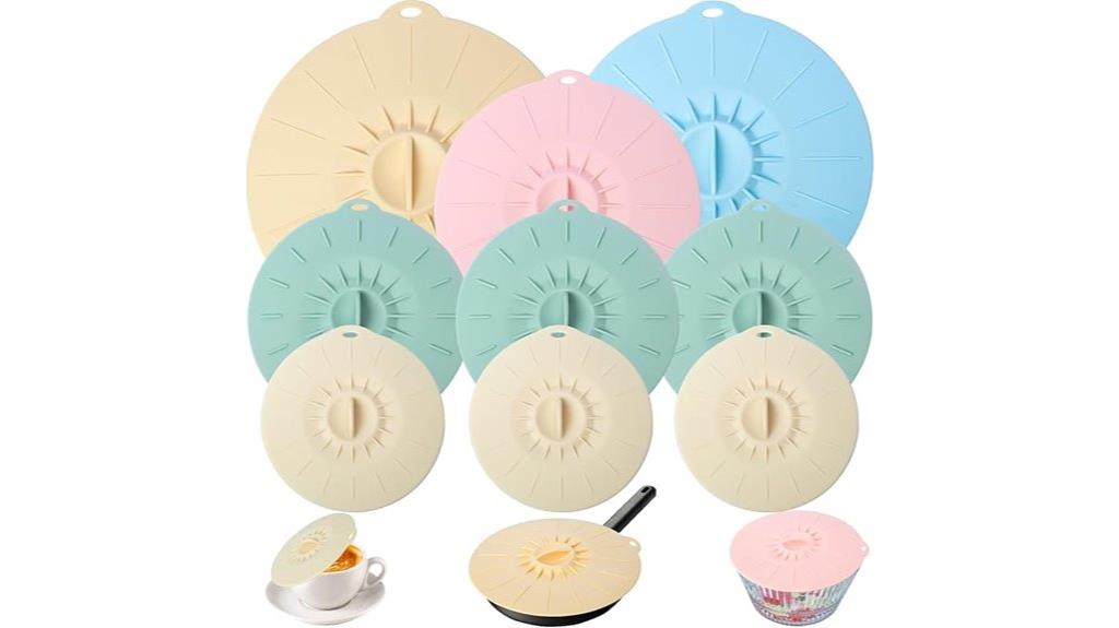reusable silicone lid set