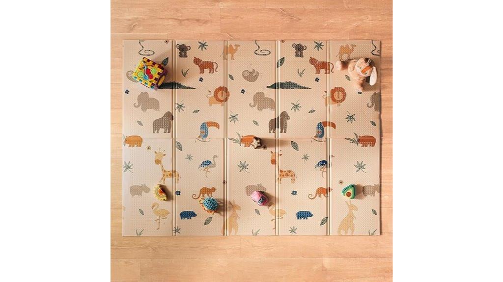 reversible baby play mat