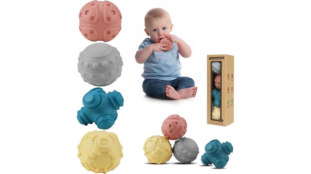 set of four sensory balls