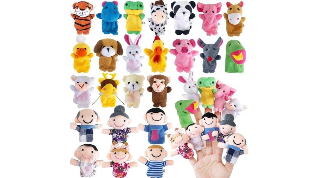 set of twenty four plush puppets