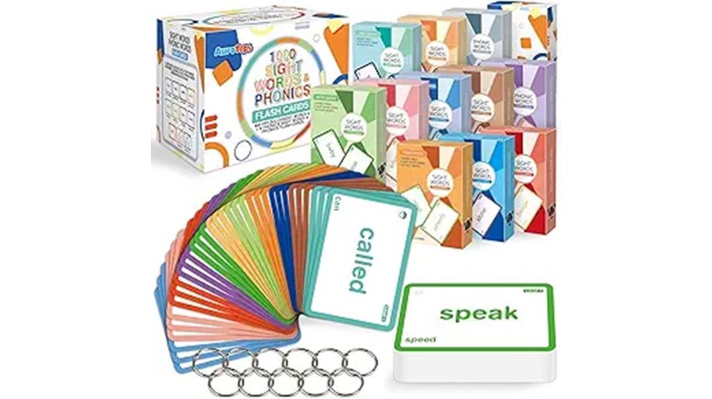 sight words and phonics flashcards