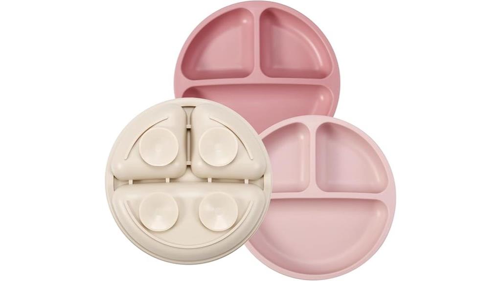 silicone baby divided plates