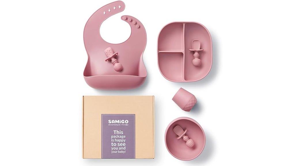 silicone baby feeding set