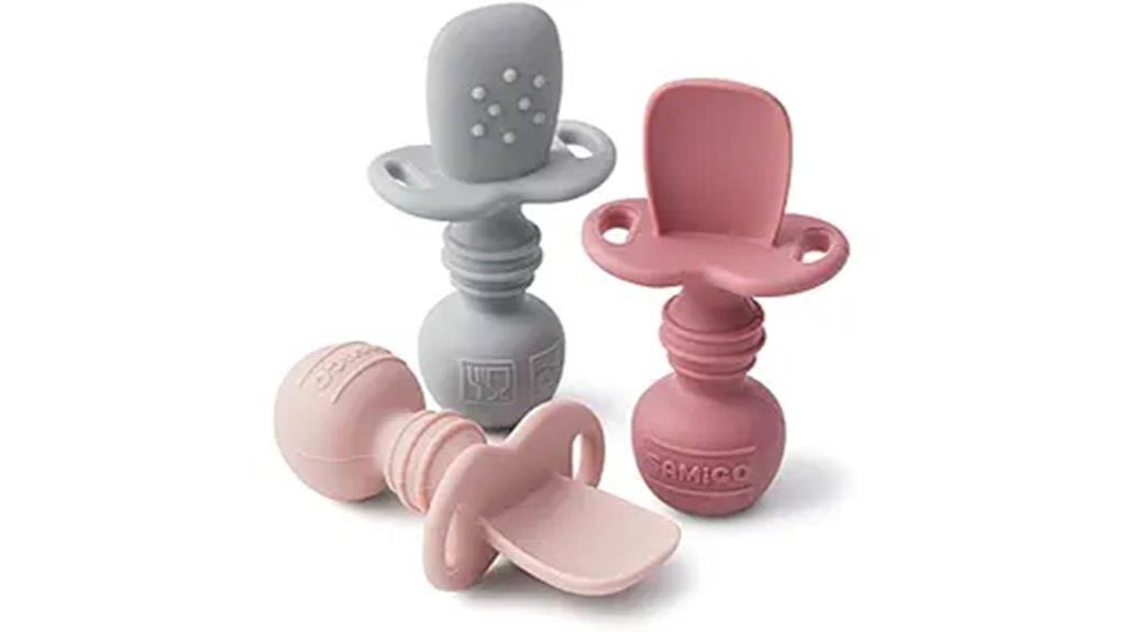 silicone baby spoons set