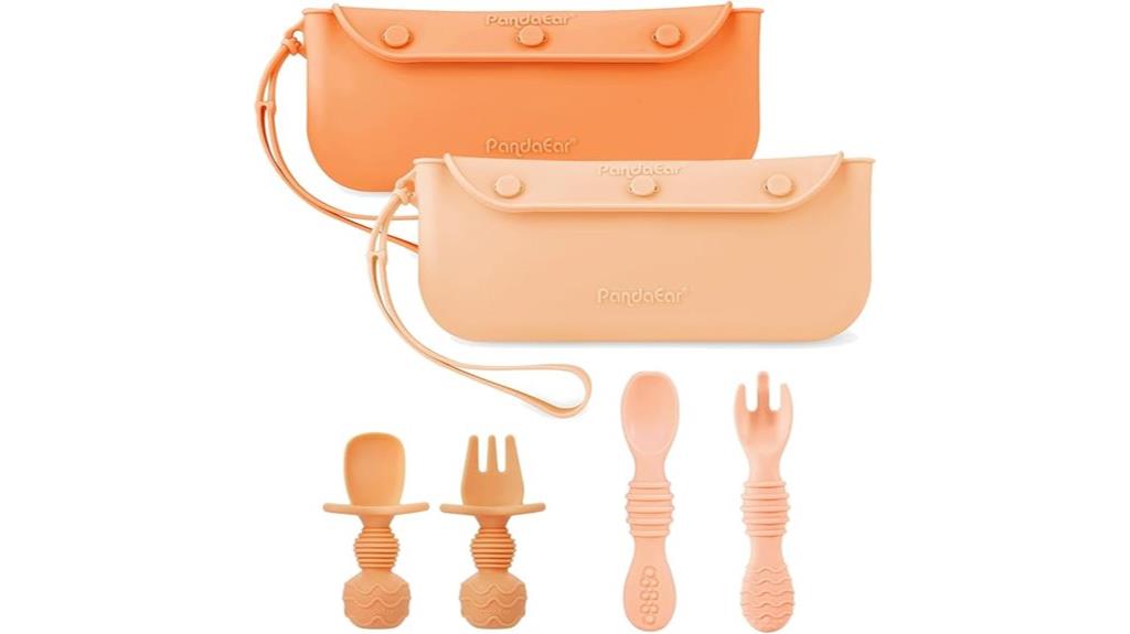 silicone baby utensil set