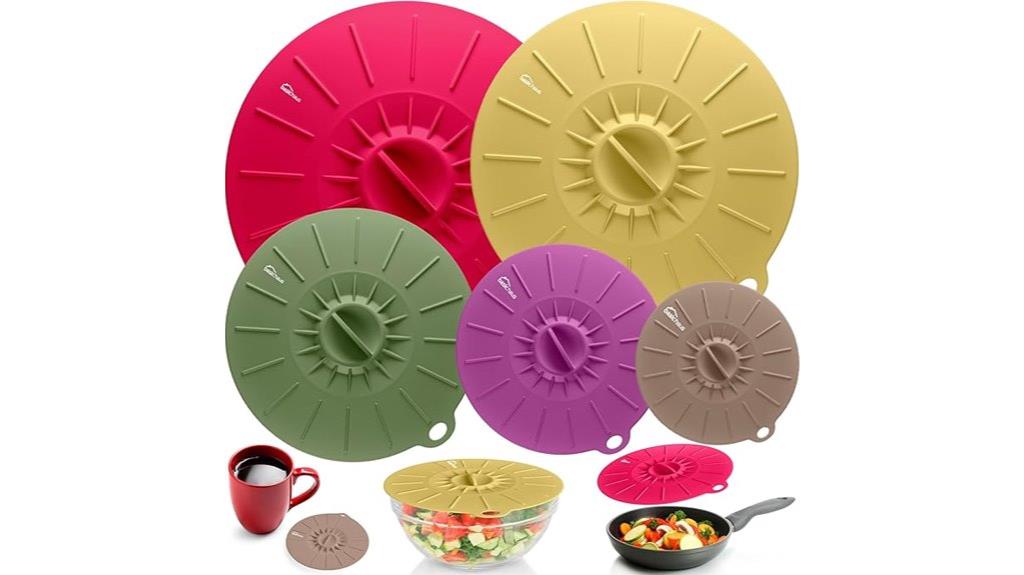 silicone lids 5 pack