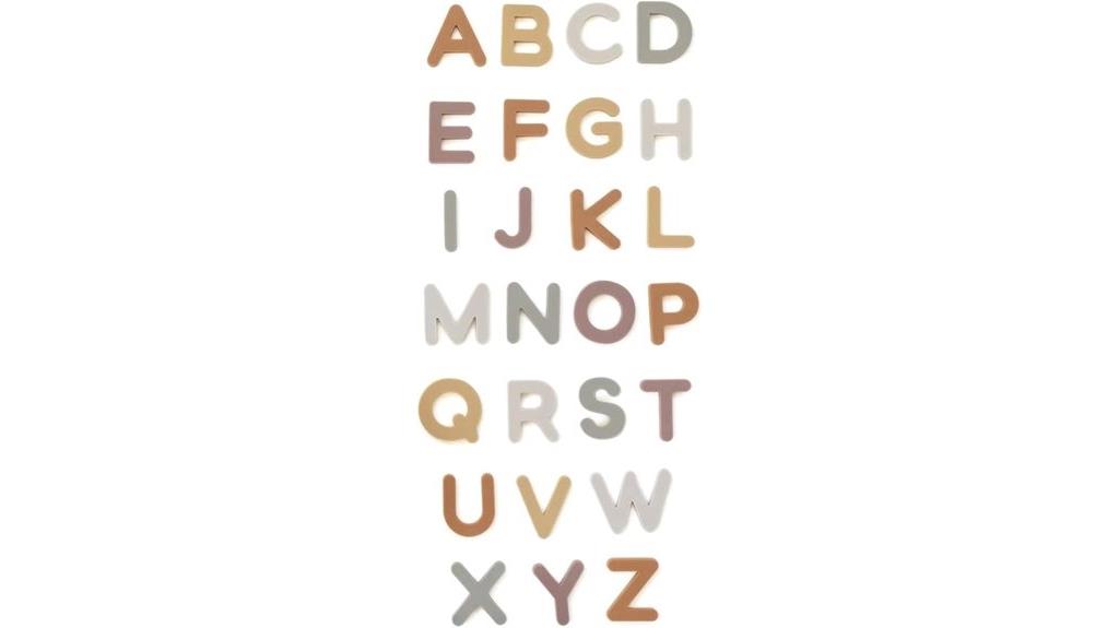 silicone magnetic alphabet set