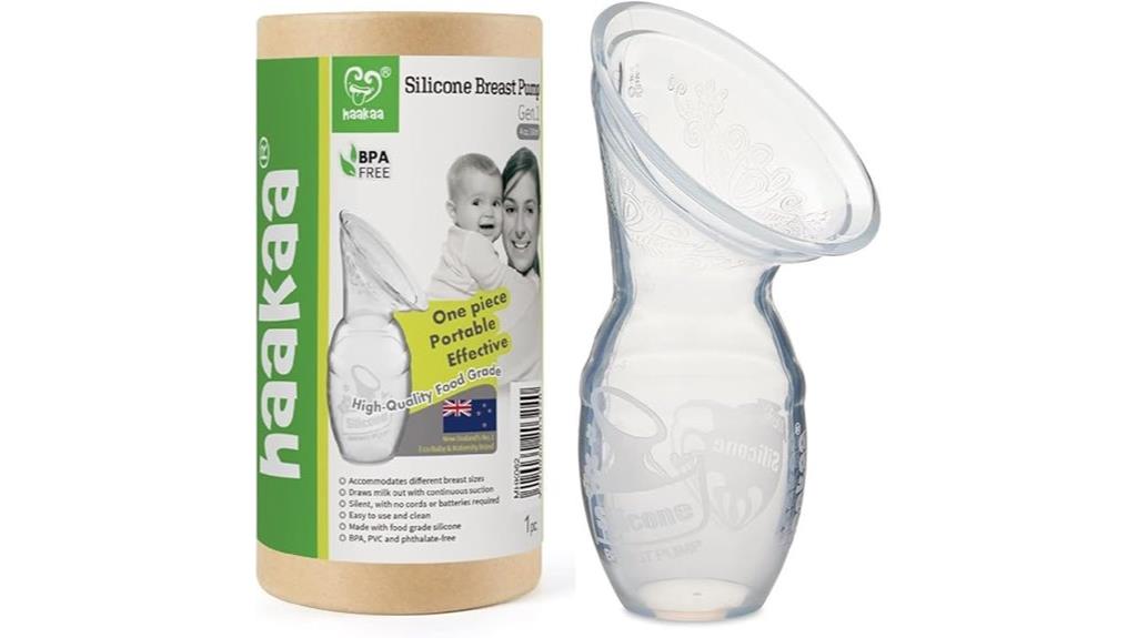 silicone manual breastfeeding pump