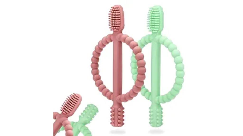 silicone textured teething toy